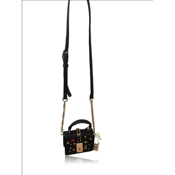 Aldo Black/Gold Studded Mini Crossbody - Picture 4 of 4